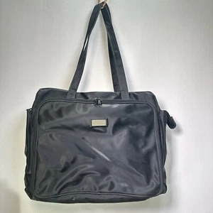 Kenneth Cole Reaction Tote Laptop Handbag Black PVC Pockets Purse Shoulder Bag - Picture 1 of 10