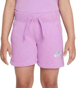 NIKE Violet Shock SPORTSWEAR CLUB FRENCH TERRY FLEECE SHORTS BIG KIDS/GIRLS M - Picture 1 of 5