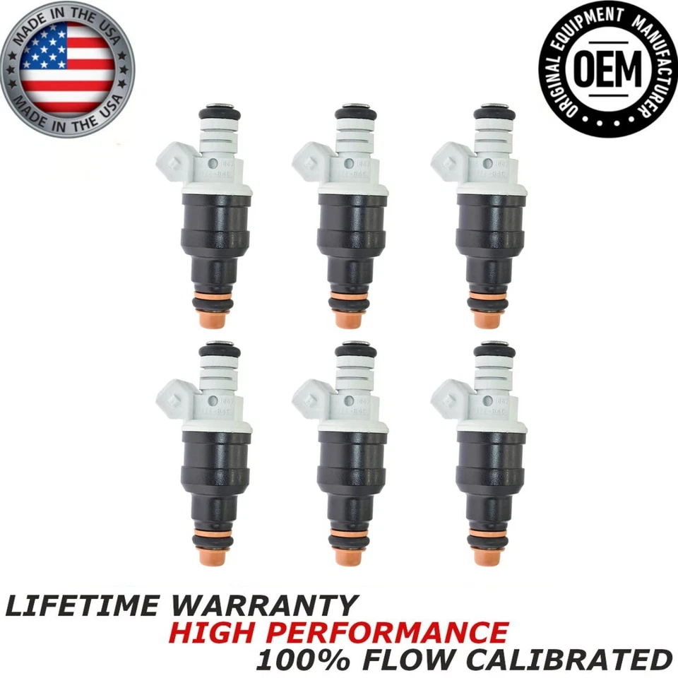 6X Inyectores de combustible Bosch OEM nuevos para Ford F-150 F-350 F-250 1993-96 4,9 L l6 Foto 1 de 4