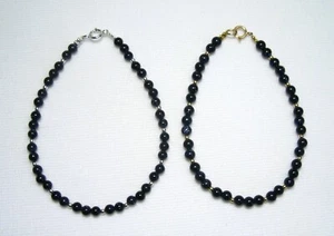 Lyn's Jewelry Blue Goldstone Bracelet Silver or Gold - Picture 1 of 7