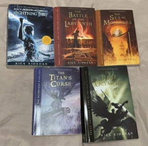 Percy Jackson and the Olympians Series Set 1-5 Rick Riordan 1,2,3,4 PB 5 HB - Bild 1 von 7