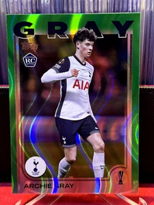 Archie Gray 2024/25 Topps UEFA UCC Green Flowfractor RC Tottenham England - Picture 1 of 2