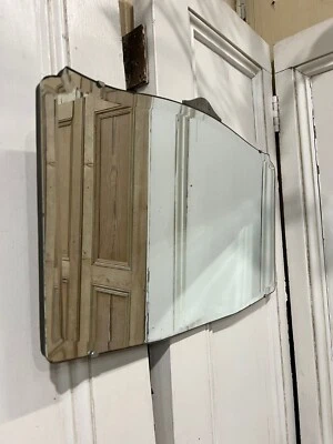 vintage frameless bevelled mirror - Image 1 of 4