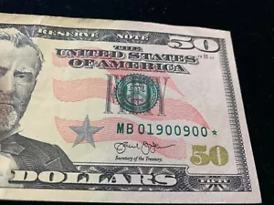 2013 $50 Federal Reserve Note - GREAT Star Note DC-6469 - Picture 1 of 3