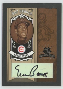 Ernie Banks 2005 Diamond Kings HOF Heroes Auto Framed Black 1/1 Cubs Autograph - Picture 1 of 2