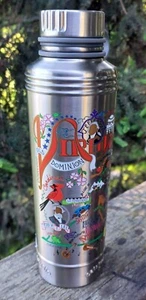 Botella térmica aislada Catstudio Virginia acero inoxidable 20 OZ envío gratis EE. UU. - Imagen 1 de 9