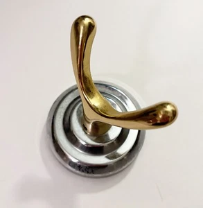 Vintage Donner Brand Double Brass Robe Hook - Picture 1 of 7