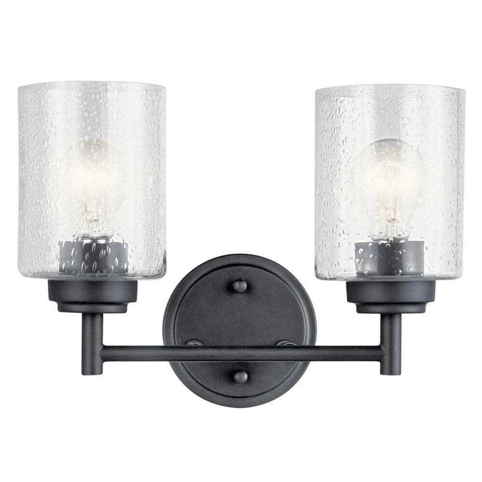 Kichler Lighting 45885BK Winslow Bathroom Vanity Light Black