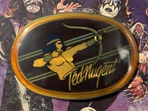 TED NUGENT PURPLE PRISM VINTAGE 1977 PACIFICA COLLECTIBLE BELT BUCKLE -NICE! - Picture 1 of 2