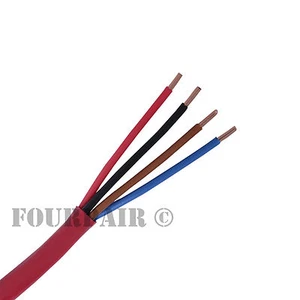 18/4 Fire Alarm Audio Wire Cable 4 Conductor 18 AWG FPLR Riser - Red - 1000ft - Picture 1 of 1