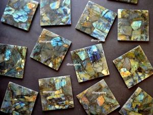Ensemble cadeau Labradorite 3,5 pouces carrés montagnes russes pour chauffage domestique - Photo 1/10