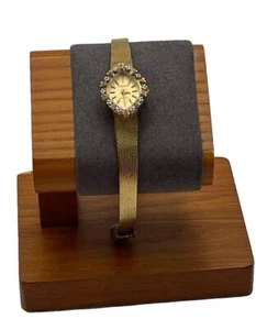 Reloj Helbros Vintage Auténtico Para Mujer Tono Dorado con Diamantes ¡Hermoso! (COA) - Imagen 1 de 8