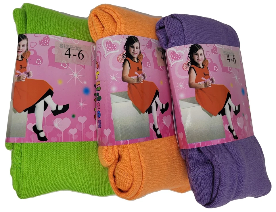 Medias de invierno/escuela para niña, variedad de colores, talla 4-6 Foto 1 de 1