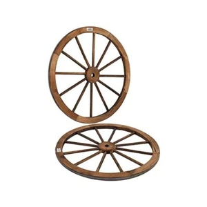 Rustic Style Wooden Wheel Set, 30", Perfect for Creating a Western Atmosphere - Picture 1 of 7