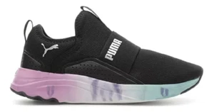 PUMA 37720701 - Damen Softride Sophia Slipper (Medium) schwarz Netz Laufschuh - Bild 1 von 5