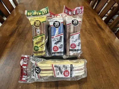 (4) Cuatro kits vintage de re-web de 39 pies y 72 pies de Wellington para silla de césped y chaise Foto 1 de 4