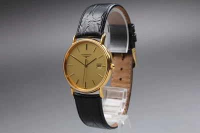 [Almost MINT] LONGINES Grand Classic L4.636.2 Gold Dial Date Quartz From JAPAN - Image 1 of 4
