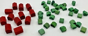 Monopolio de madera vintage años 40 32 casas 12 hoteles madera piezas de juego antiguas - Imagen 1 de 1