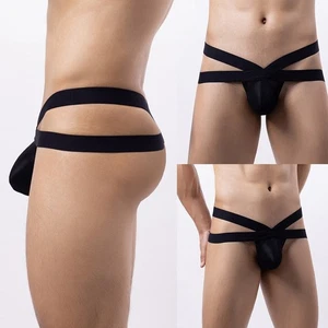 New Men's Low Waist Thong Brief Sexy Pouch Underwear Mesh T-Back Panty - Picture 1 of 24
