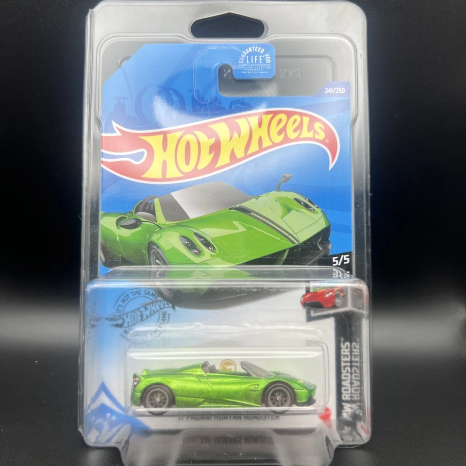Pagani Huayra Roadster HW 20 Roadsters Super Treasure Hunt verde Hot Wheels 17 Foto 1 de 4
