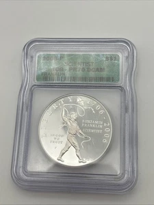 2006-P Scientist Benjamin Franklin ICG - PR70 DCAM Silver Dollar Commem - Picture 1 of 4