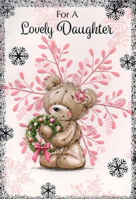 POPPY HILL Daughter Christmas Card Cute Design All Ages Lovely Verse 7"x5"