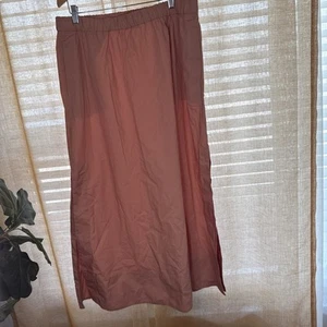 Gonna midi J.Crew 100% cotone corallo elastico in vita taglia large - Foto 1 di 7