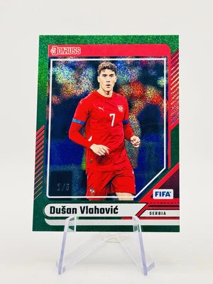 2024-25 Panini Donruss Soccer Dusan Vlahovic /5 Green Serbie Soccer Card - Image 1 of 2