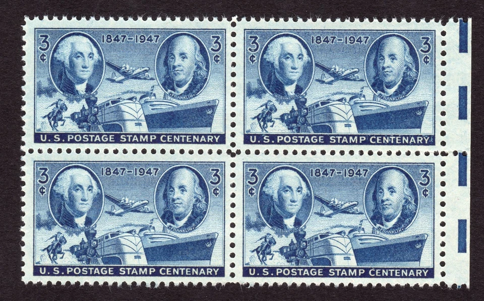 Scott #947 Washington & Franklin Centenary Block 4 Stamps - MNH - Image 1 of 1