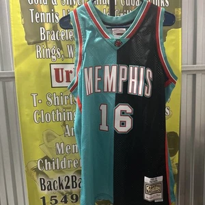 Vtg Memphis Grizzlies Swingman Jersey split #16 Pau Gasol Sz L ￼ - Picture 1 of 12