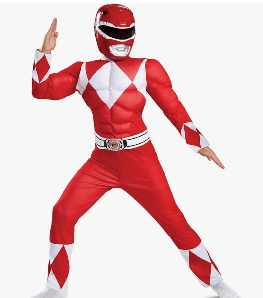 Brand New Mighty Morphin Power Rangers Red Ranger Classic Muscle Child Costume - Image 1 of 1