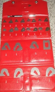 MITUTOYO RADIUS GAGE SET NO. 186-901 STAINLESS AND HARDENED 1/64 IN THRU 1/2 IN - Picture 1 of 4