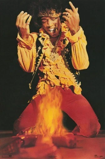 JIMI HENDRIX POSTER Fire RARE HOT NEW - PRINT IMAGE PHOTO