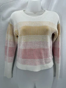 Cat & Jack Youth Girls Knit Sweater Striped Pastel XL (14) Comfy Fall - Picture 1 of 11