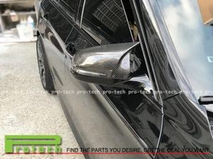 Carbon Fiber M4 Style Mirror Covers Replace Fit 2014-2017 BMW F10 F11 F07 LCI - Picture 1 of 2