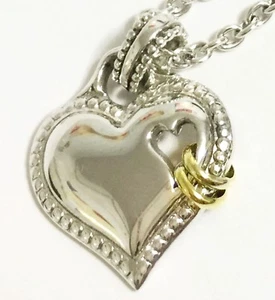 Collar colgante con cadena de plata SCOTT KAY 18" 10 g corazones de oro 14k para mujeres NUEVO - Imagen 1 de 12