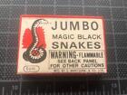 Vintage 1960s JUMBO MAGIC BLACK SNAKES Full Box 6 pcs Light them watch them grow