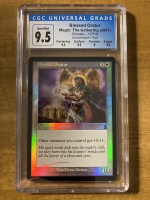 MTG✨BLESSED ORATOR FOIL ✨Odyssey CGC 9.5 GEM MINT Uncommon 2001 Nielsen POP 1 ! - Image 1 of 4