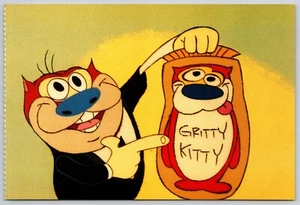 Postal The Ren & Stimpy Show 1992 Nickelodeon dibujos animados Grosset y Dunlap - Imagen 1 de 2