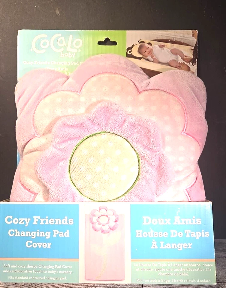 Funda Almohadilla Cambiadora Bebé Cocalo Flor Floral Acogedores Amigos NUEVO Rosa Púrpura SUAVE Foto 1 de 4