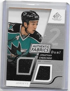 JONATHAN CHEECHOO 2008-09 SP GAME USED AUTHENTIC FABRICS DUAL GAME JERSEYS - Picture 1 of 1