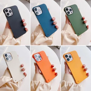 Funda protectora a prueba de golpes color puro sin marco para iPhone 16 Pro Max 15 14 13 12 11 - Imagen 1 de 31