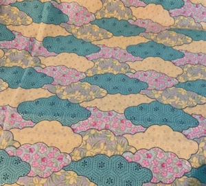 Vintage Cotton Quilting fabric 46" x 36" Pastels Multicolors - Picture 1 of 2