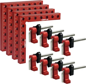 90 Degree Positioning Squares Right Angle Clamps 5.5" X 5.5",Aluminum Alloy Wood - Picture 1 of 4