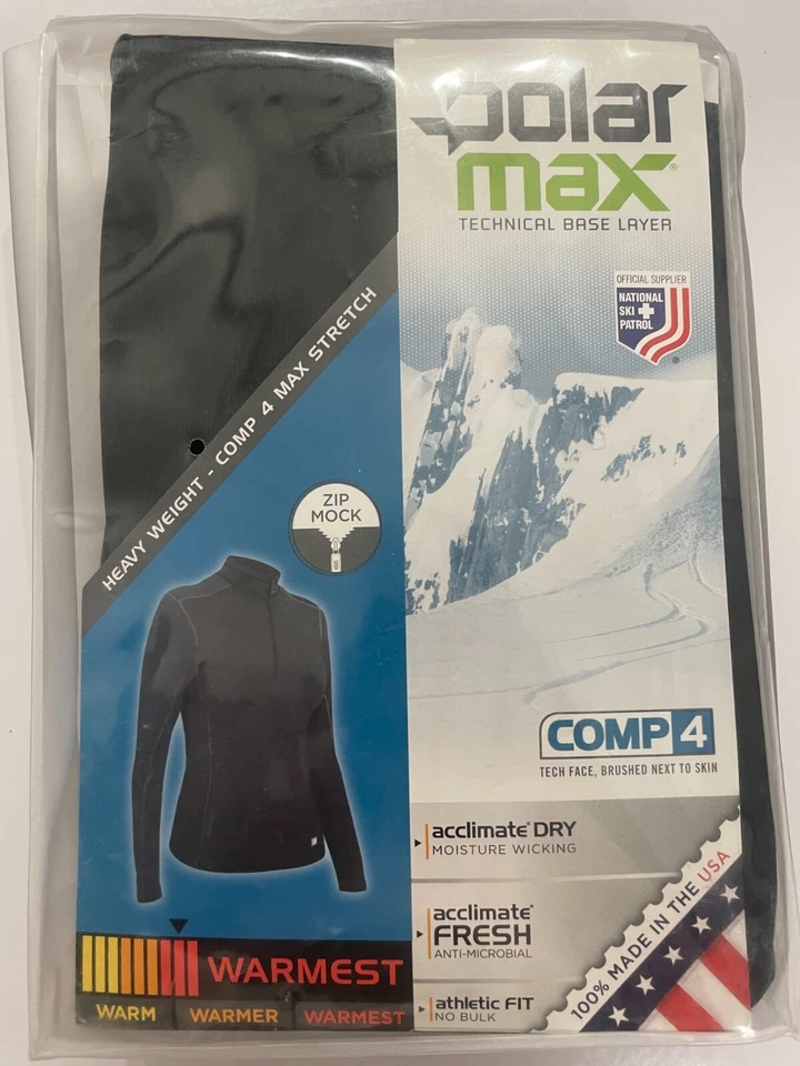 Polarmax Comp 4 Damas ZIp Mock - Negro - S Foto 1 de 1