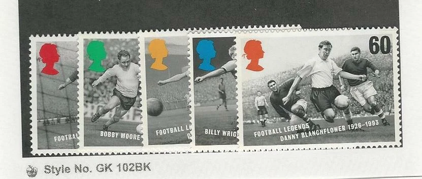Great Britain, Postage Stamp, #1663-1667 Mint NH, 1996 Football, Soccer - Изображение 1 из 1