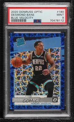 Donruss Optic Rated Blue Velocity Prizm Desmond Bane 2020 PSA 9 como nuevo novato radiocontrol Foto 1 de 2