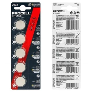 5x Batería Blister Metal Celda Moneda Litio Intenso 3V Procell CR2032 - Imagen 1 de 4