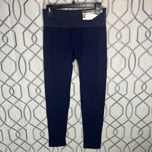 One 5 One navy blue stretch fleece-lined leggings pants women's size large NWT - Picture 1 of 5