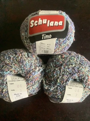 Hilo Schulana Timo 3 Bolas Boucle Algodón Acrílico 50 gr/90 metros ea Foto 1 de 4